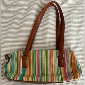 Striped Fossil Shoulder Bag
